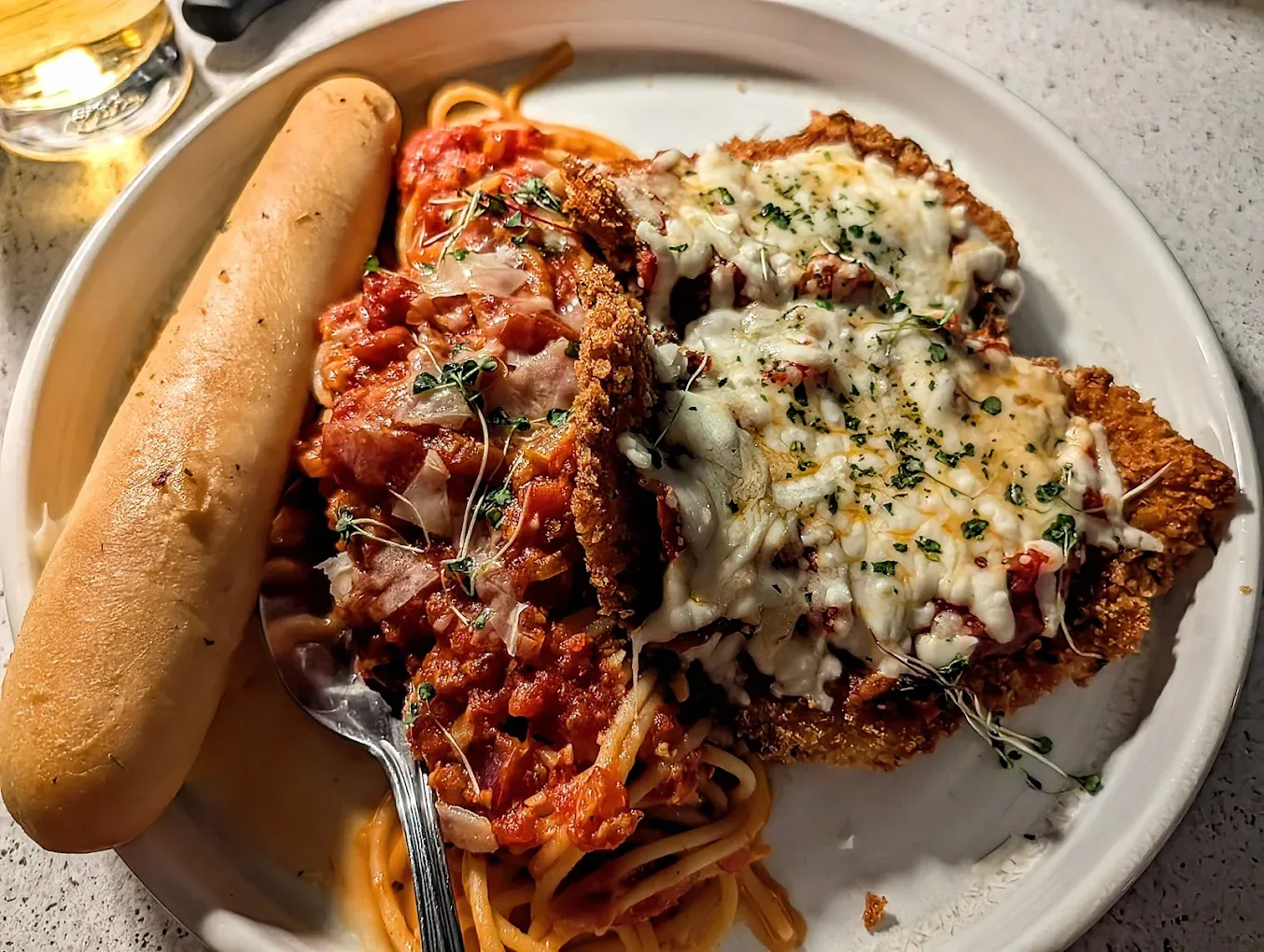 Italian-style starters and garlic bread appetizers at Aglio Calgary